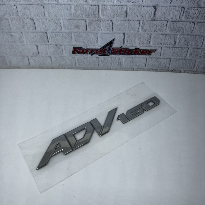 stiker 3d sticker emblem ADV 160 satuan - Chrome