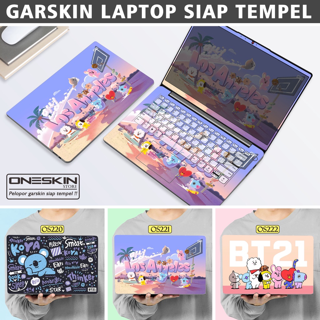 Garskin Sticker Laptop Protector Macbook Full Body Bottom Bezel Palmrest Skin Cartoon BT21