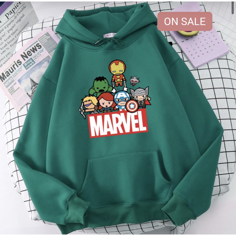 Jumper Hoodie Anak  MARVEL SUPERHERO II Jaket Hoodie Anak Viral II Sweater Hoodie Kids Sz M - XL ( Laki Laki &amp; Peremepuan )