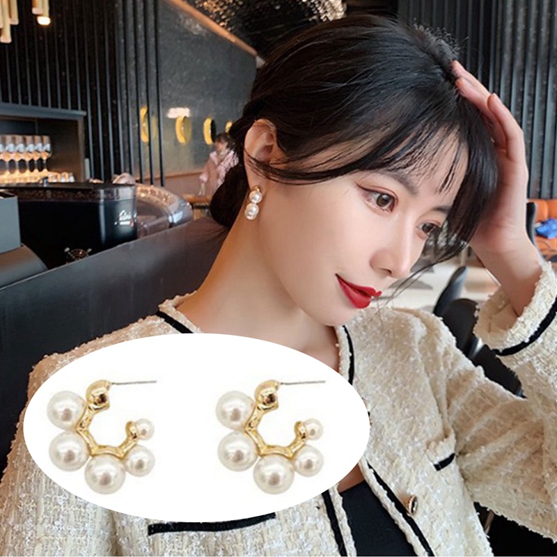 Minhin Kualitas Tinggi Mutiara Wanita Anting Pesona Indah Stud Earring Aksesoris Pernikahan Liontin Perhiasan Hadiah