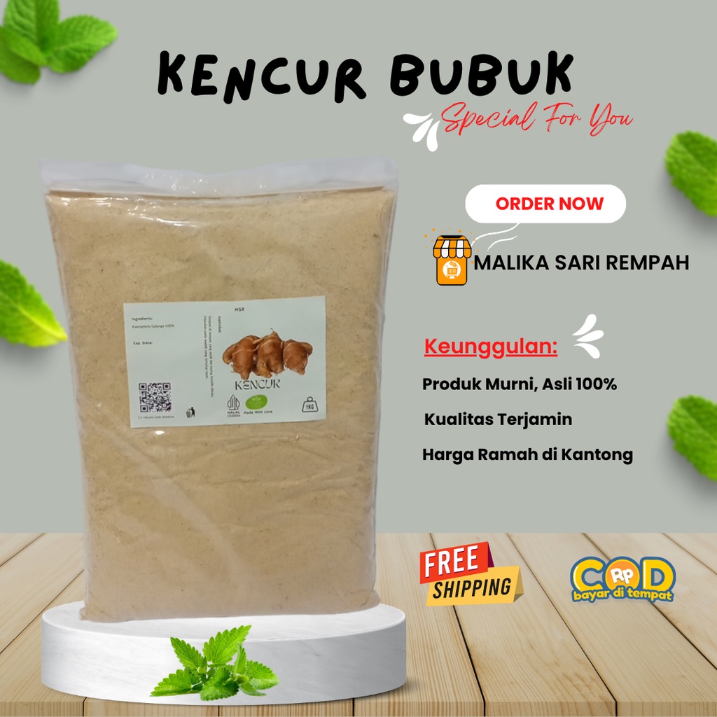 

KENCUR BUBUK MURNI [ 1 KG ] | Kaempferia galanga powder [1 kg]-MSR