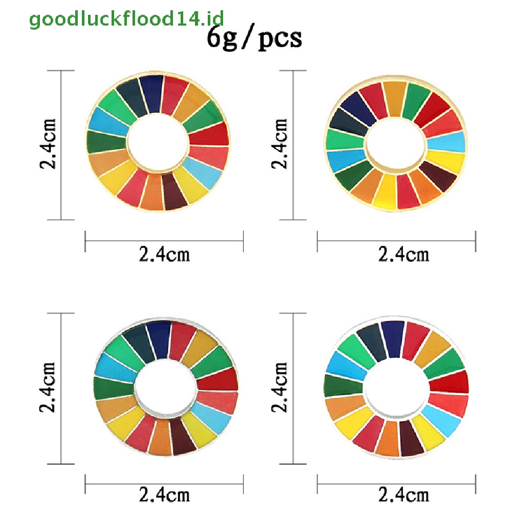 [GOOGFOUR] Enamal 17warna Bros Gawang Pembangunan Lestari Pin SDGs Pbb [TOP]