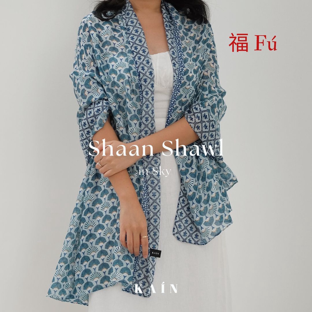 SHOPKAIN Shaan Shawl in Sky - 福 Fú Collection