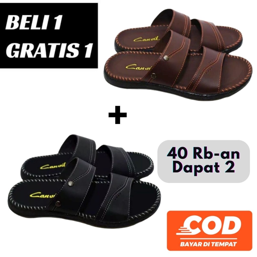 SANDAL KULIT PRIA BELI 1 GRATIS 1 TERMURAH 2023
