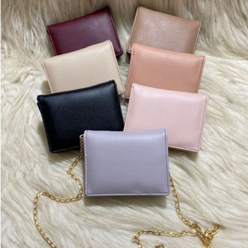 Dompet Selempang Mini Rantai / Dompet Kartu / Dompet Lipat Murah / Dompet walet