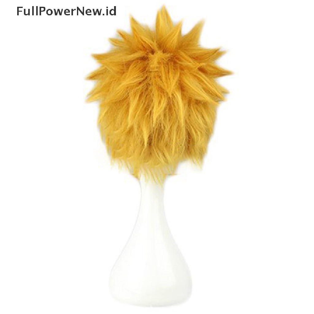 Power 30cm/11.8 &quot;Anime Karakter Uzumaki Naruto Rambut Kuning Sintetis Kostum Cosplay ID