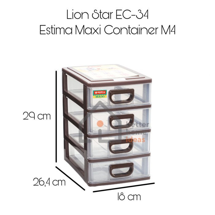 Laci Plastik Mini 4 Susun - LION STAR Estima Maxi M4