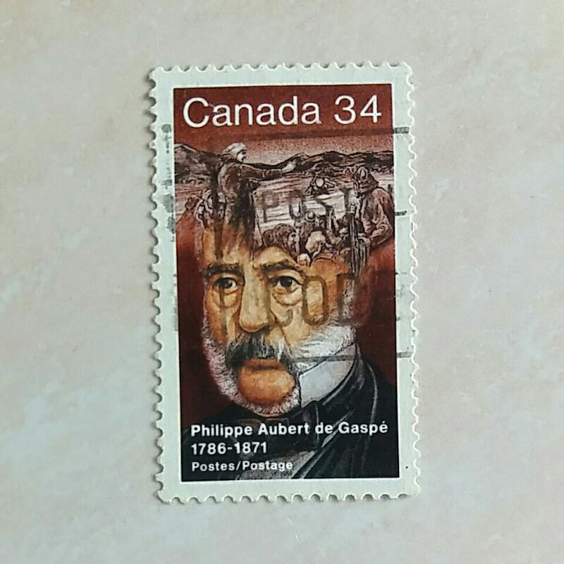 

(AD) Perangko Kanada 1986 Birth Bicentenary of Philippe Aubert de Gaspé (1786-1871) 34c Used