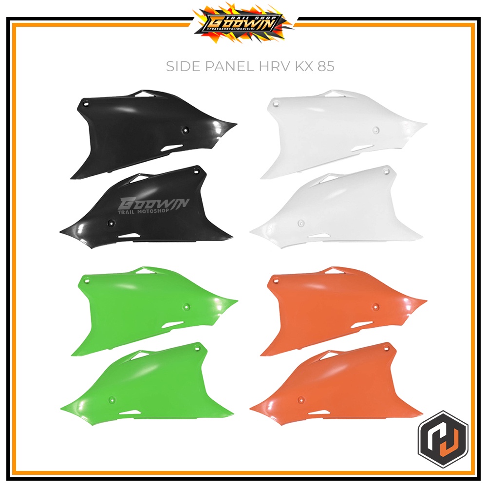 Cover Tutup Body Tepong Belakang Side Panel HRV KX 85 Hijau hitam orange putih