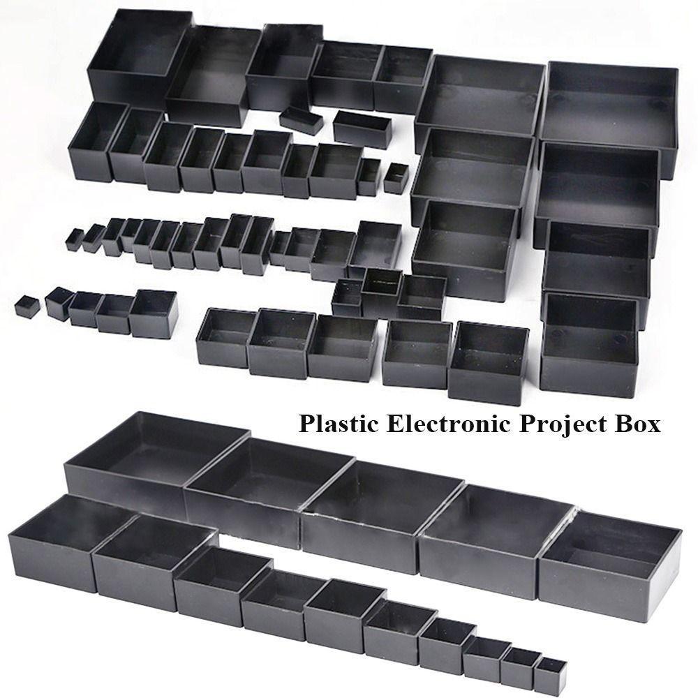 Populer 4pcs Kotak Proyek Elektronik Hitam ABS Plastik Kualitas Tinggi Instrumen Case
