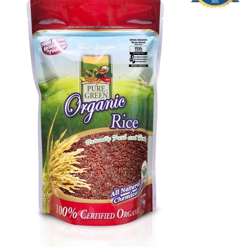 

Discount✔️ ✔️Puregreen Organic Rice Beras Organik Beras Merah (Red Rice) 1 kg