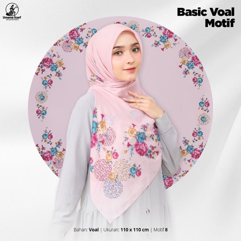 Jilbab segi empat BASIC VOAL UMAMA Scraf hijab