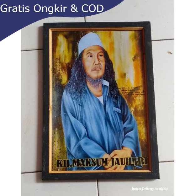poster Gus Maksum plus bingkai ukuran 53×35