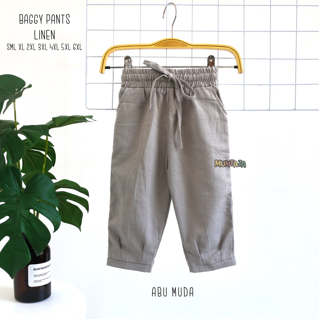 Celana  Anak Baggy  Linen  Premium PART 2 SML XL 2XL 3XL 4XL 5XL 6XL - Celana Panjang Anak Baggy