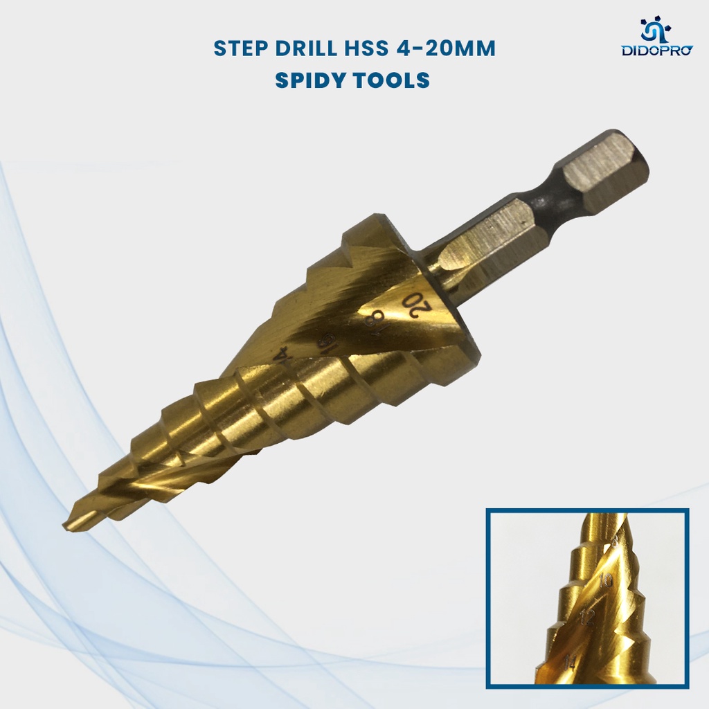 Mata Bor Pagoda K55 4 - 20 mm Multi Step Drill Bit Cone 9 in 1