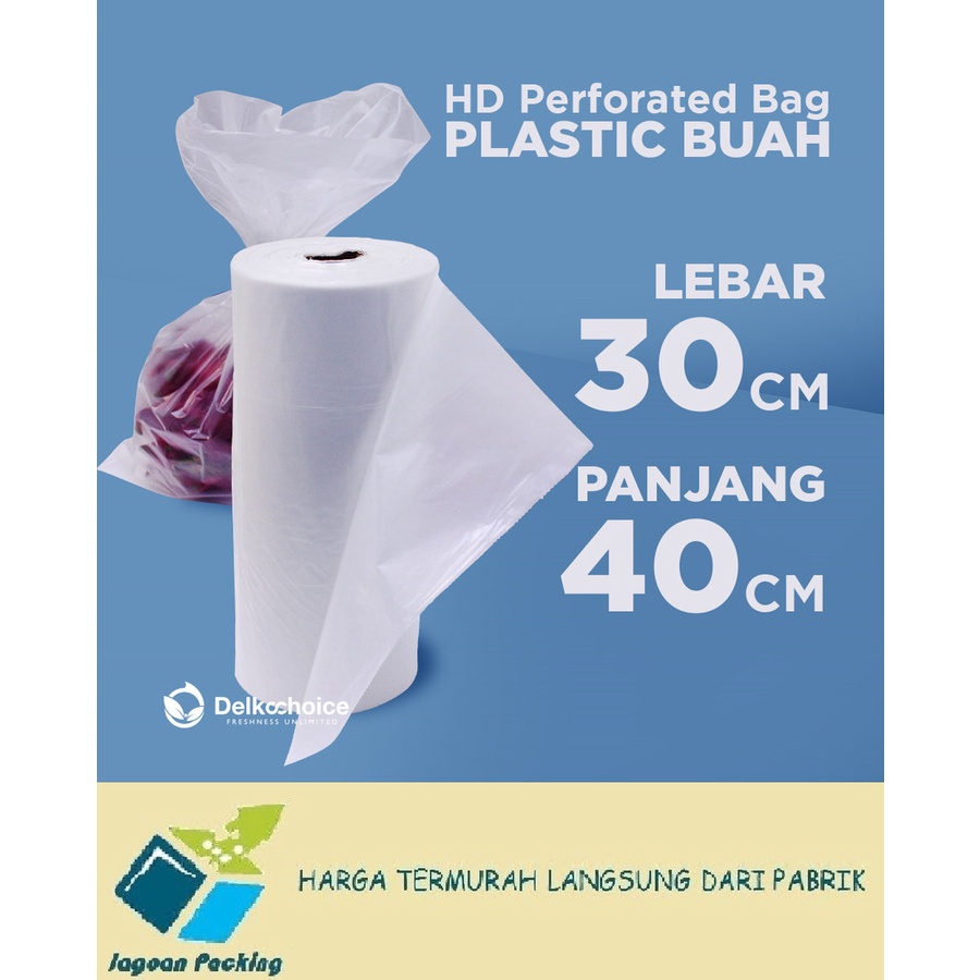 PLASTIK HD ROLL BUAH / SAYUR / FOTOCOPY / TELUR 1.5 KG MURAH PREMIUM