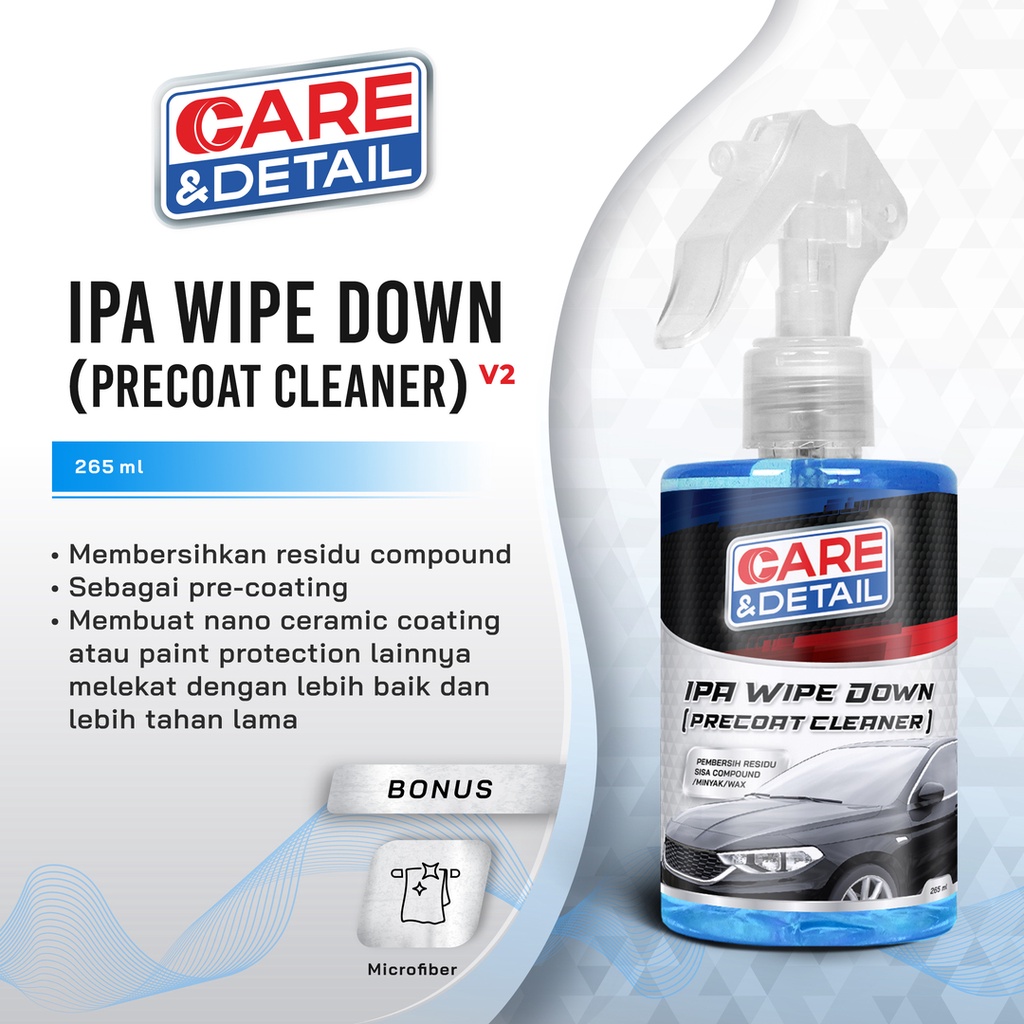 IPA WIPE DOWN by Care &amp; Detail | Pre Coating Old Wax Remover Eraser