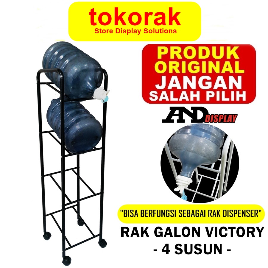 RAK GALON VICTORY SUSUN 4 TINGKAT RAK BESI DISPENSER GALON AIR BERODA