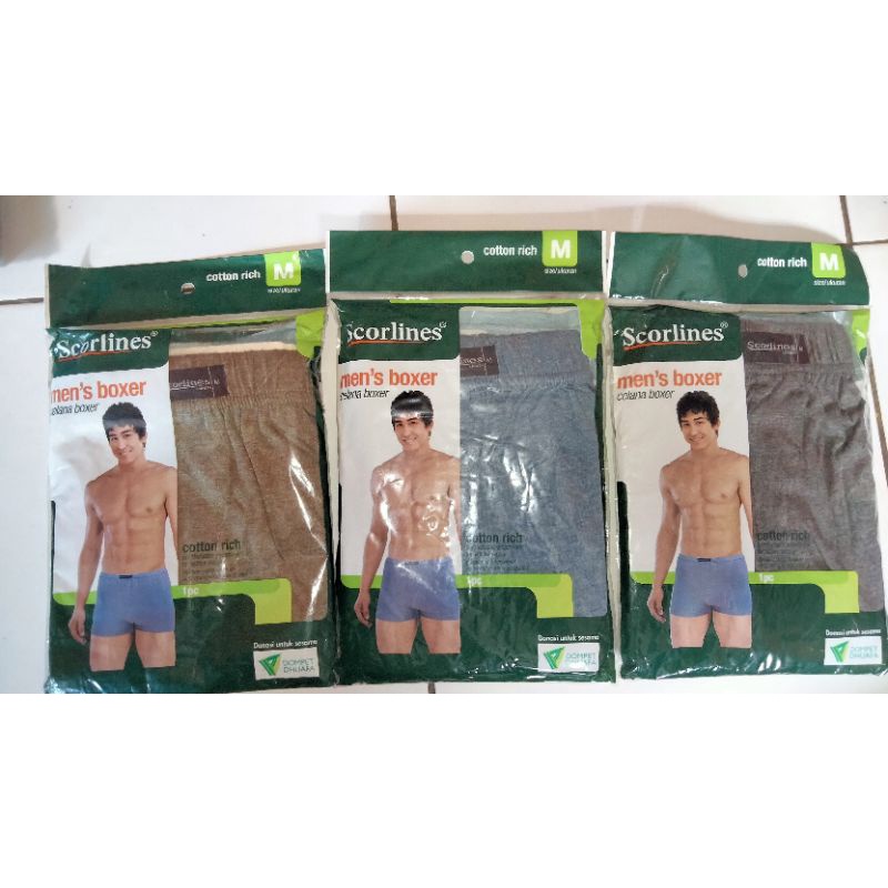 boxer pria scorlines original 100%✓✓