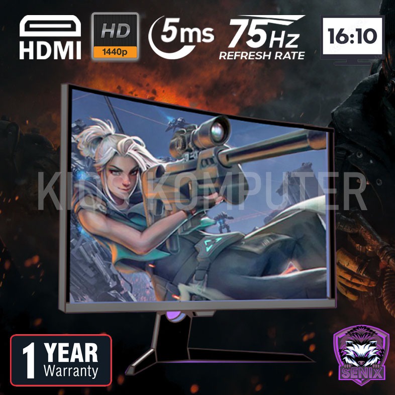 LED MONITOR VIEW VISION 19 INCH HD 75HZ 5MS MONITOR GAMING HDMI