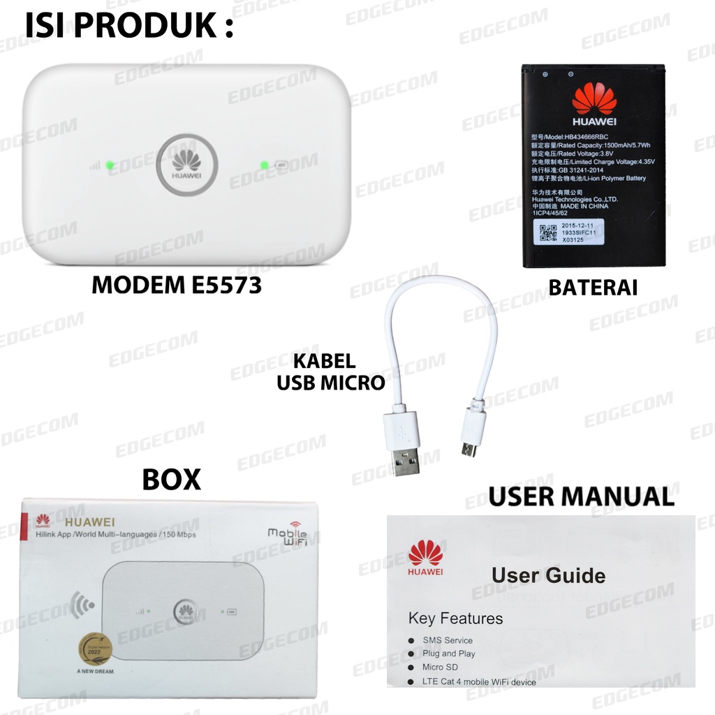 Modem MiFi Huawei E5573 4G LTE Support All Operator