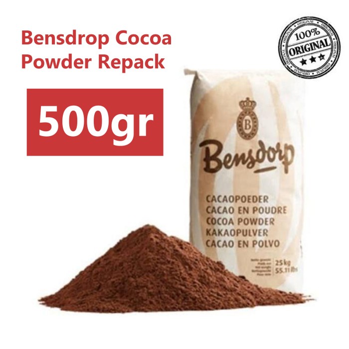 

cusss order] Bensdrop Bubuk Cokelat 500gr Bensdorp Pure Cocoa Powder Coklat Murni