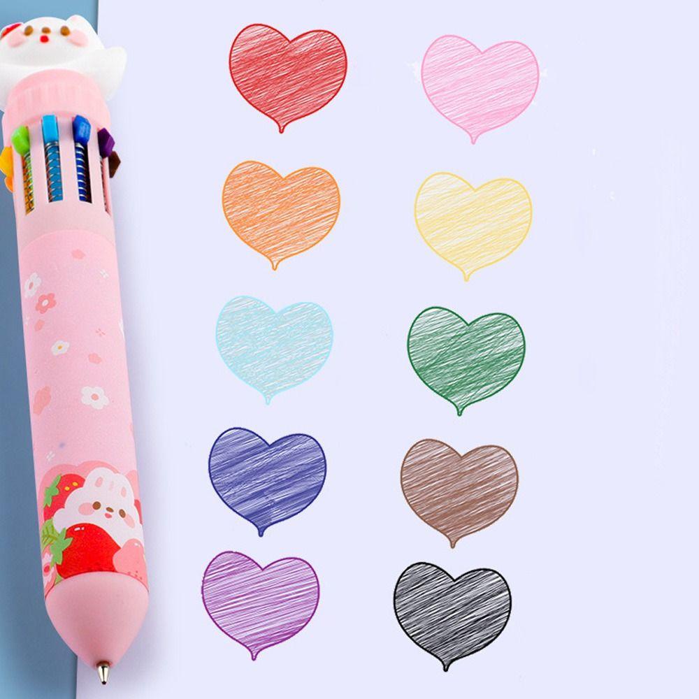 TOP 10warna Ballpoint Kartun Hadiah Pulpen Netral Multi Fungsi