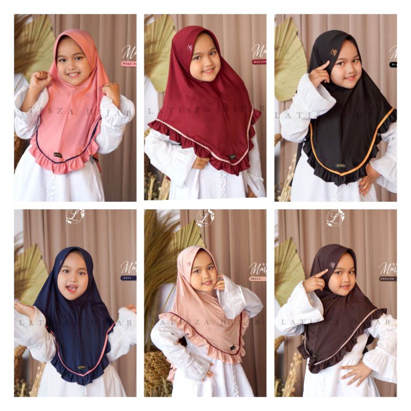 Hijab latisza kids/Jilbab anak instan/ Marsya kids latisza hijab