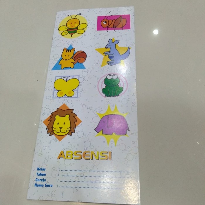 Absensi Buku Absensi Sekolah Minggu / Kertas Absen 01205002