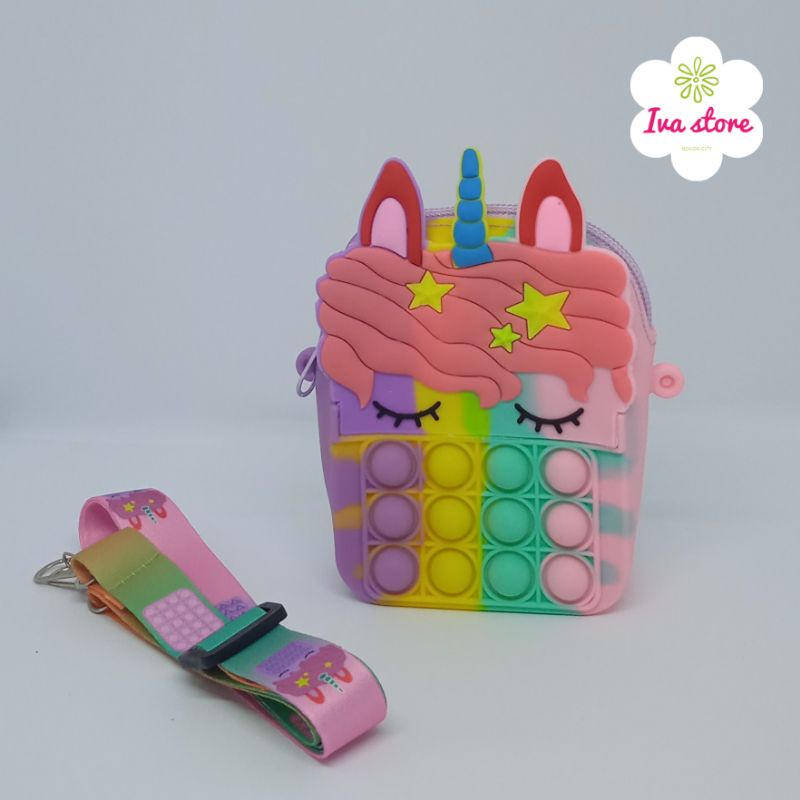 Tas pop it Unicorn LED