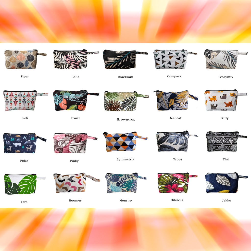 Pouch Kanvas Souvenir 20x15cm MOTIF RANDOM