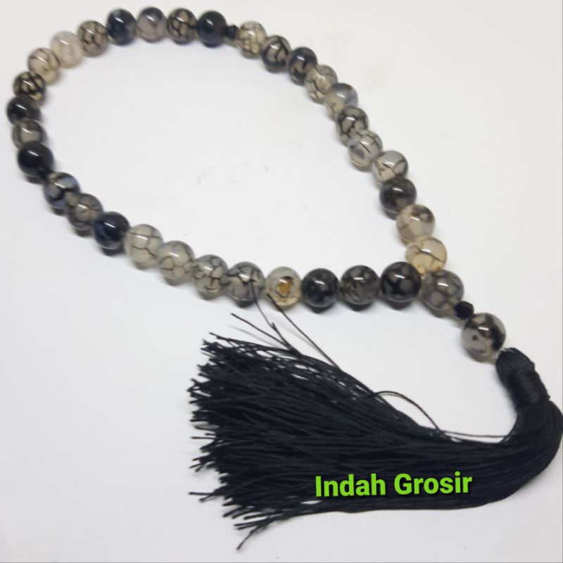 TASBIH BATU AKI SISIK NAGA 8MM 33BUTIR ORIGINAL