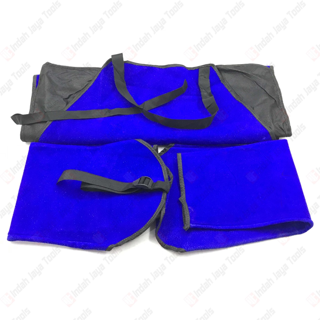 Apron Las Set GOSAVE Kulit Badan + Tangan Seragam Baju Las Safety