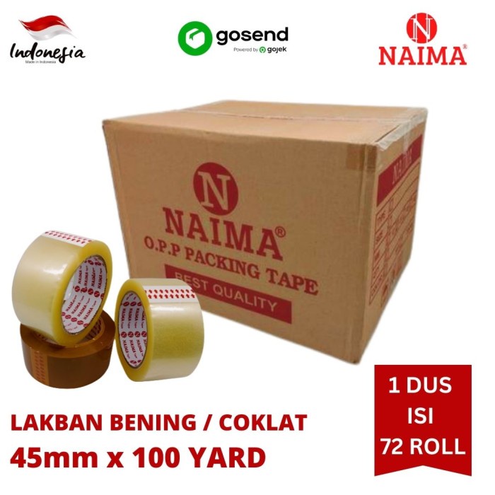 

Selotip Lakban Bening Coklat 100 Yard Dus Plakban 2 Inch 45Mm 90 Yard Murah