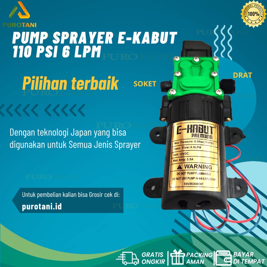 Kompa Jenamu E-KABUT Dinamo Sprayer 110 psi 6 Liter Per Menit