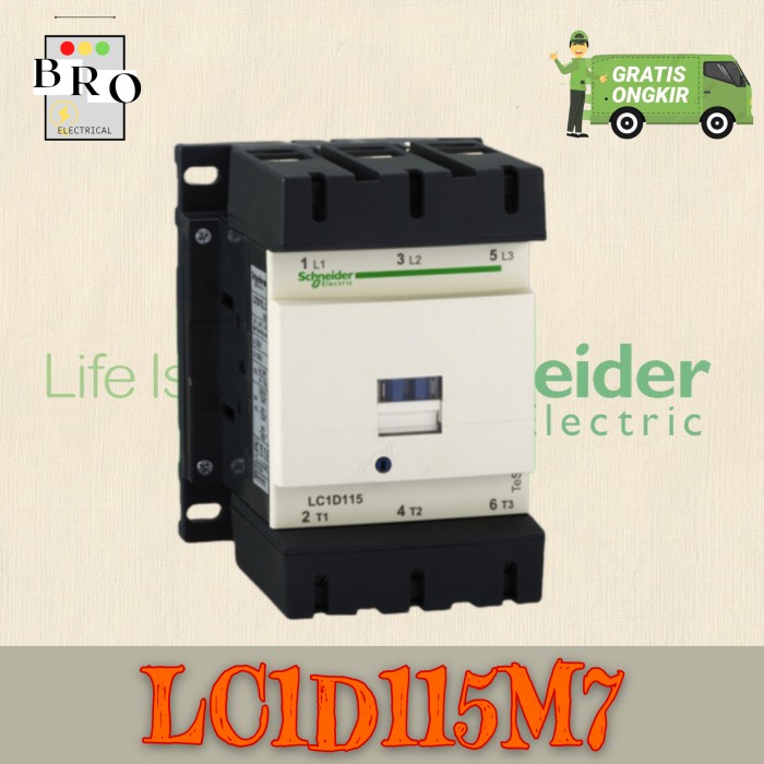 Schneider Contactor LC1D 115 M7 / Kontaktor LC1D115M7 220V AC