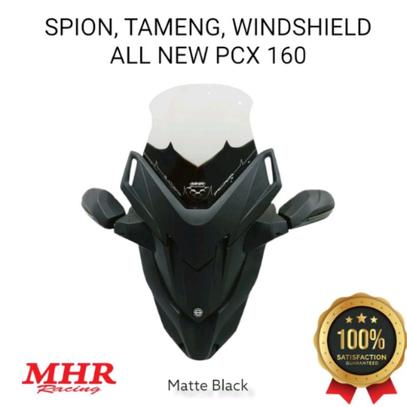 TAMENG MHR SET PLUS SPION LIPAT HONDA PCX 160 NEW LOKAL Visor Tameng Pcx 160 lokal Model MHR