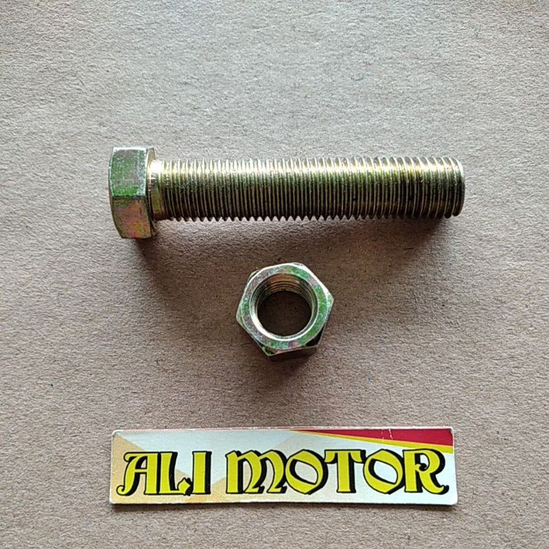 Baut + mur / M10 ukuran 14 panjang 5cm