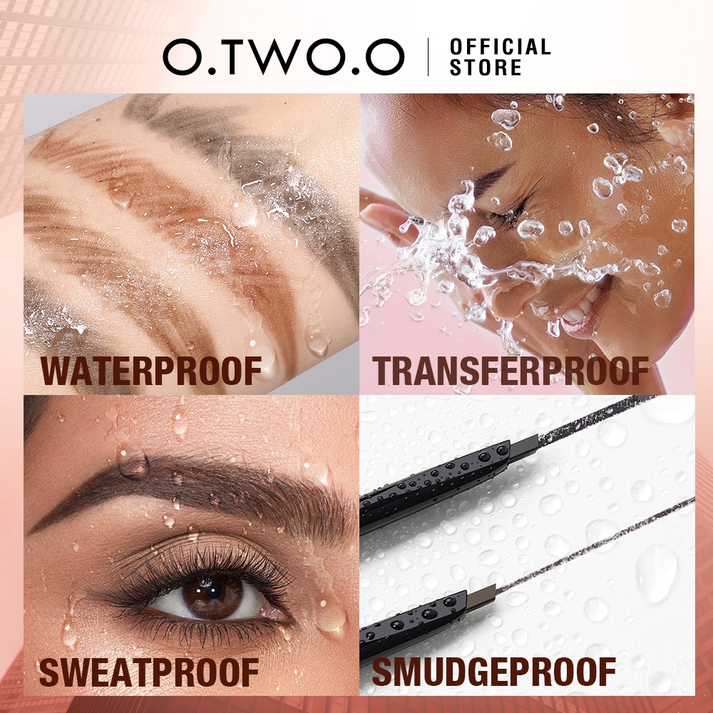 O.TWO.O 3 In 1 Eyebrow Pencil with Eyebrow Razor Waterproof 24 Hour Natural Defining Easy Makeup Kit