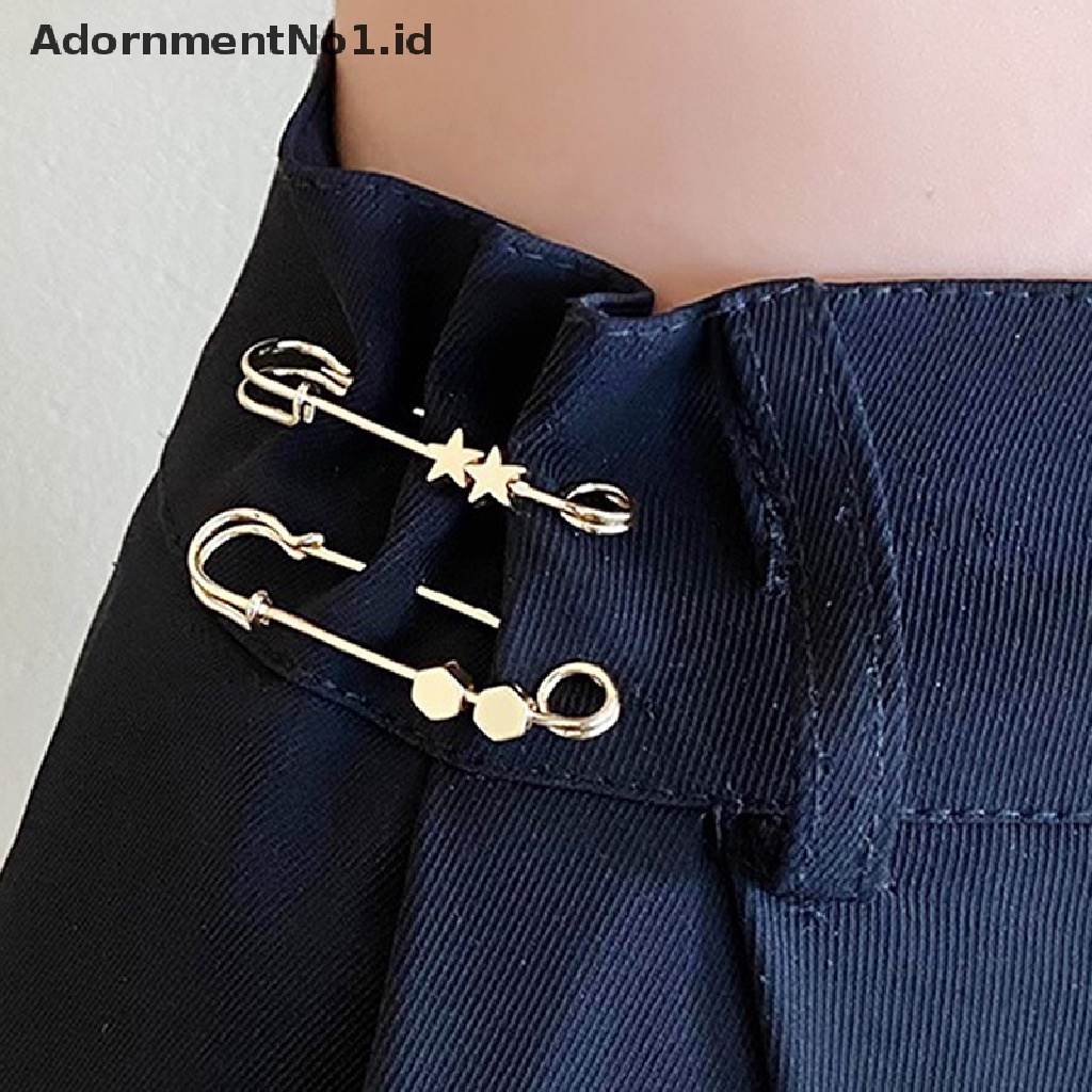 [AdornmentNo1] Pin Pinggang Rok Penyesuaian Adjustable Bros Emas Hati Bintang Tetap Pakaian Pinggang Celana Pinggang Perubahan Artefak Kecil [ID]