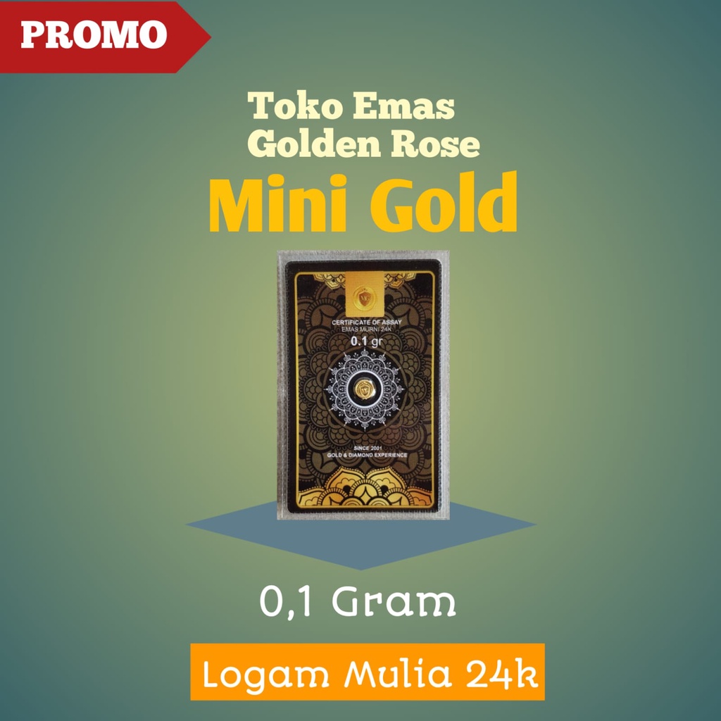 MINIGOLD 0.1 GRAM EMAS MINI 24K MINI GOLD BISA TUKAR ANTAM