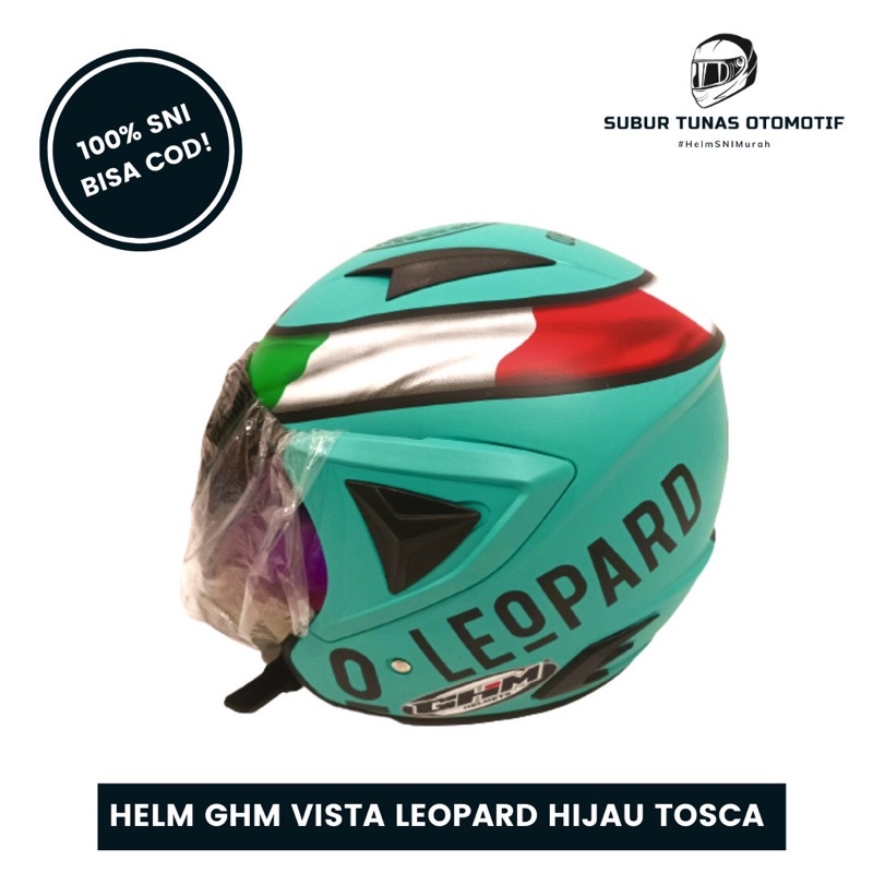 Helm Dewasa Vista GHM Leopard Kaca Pelangi SNI Terlaris Termurah