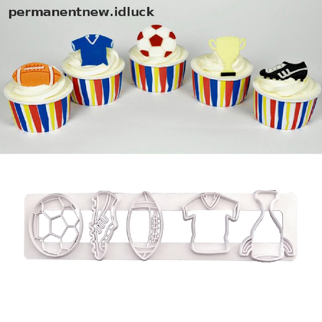 [luckypermanentnew] Football Sport Cookie Cutter DIY Alat Kue Dunia Kup Kue Sepak Bola Cookie Biskuit Embos Fondant Clay Pring Cetakan [ID]