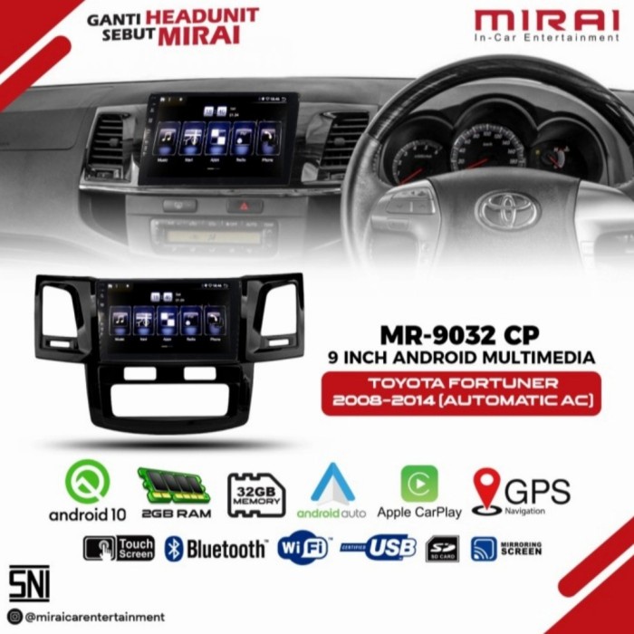 HEAD UNIT ANDROID  FORTUNER LAMA