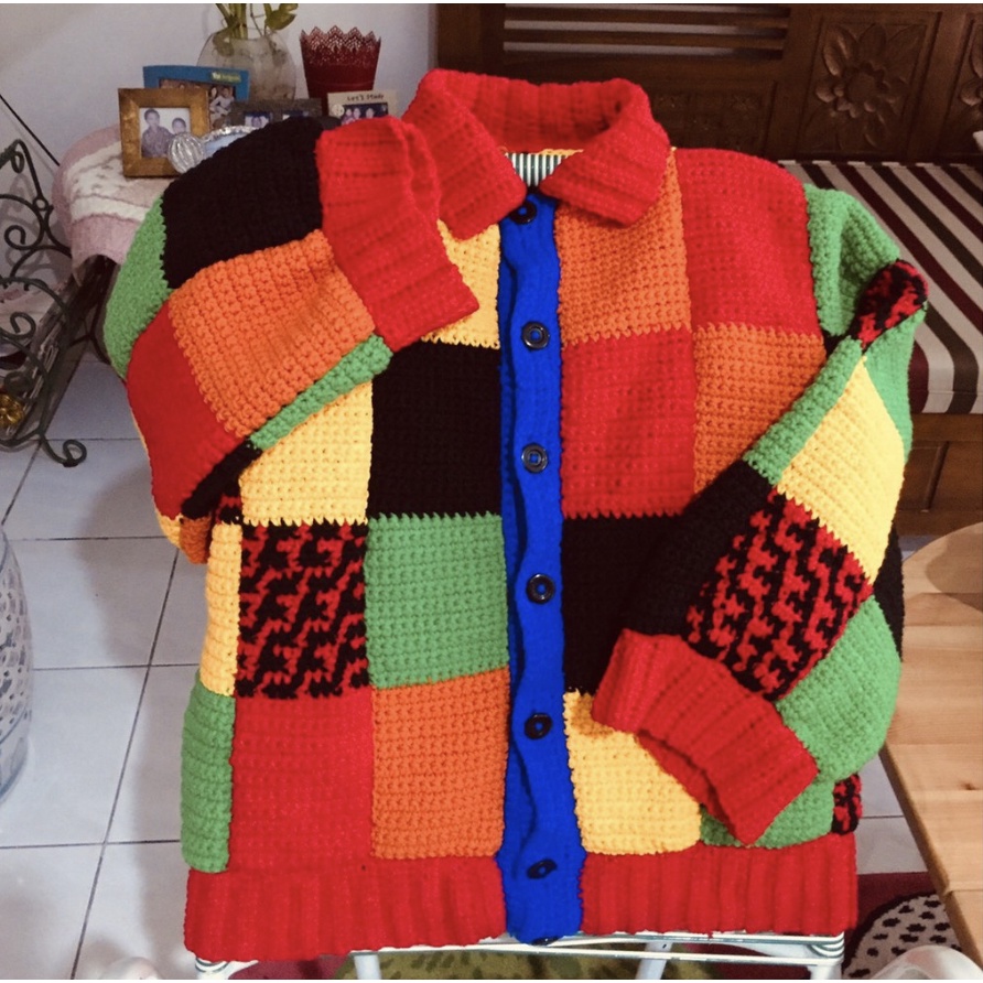 benangrame. Cardigan Harry Styles Crochet PLUS SIZE