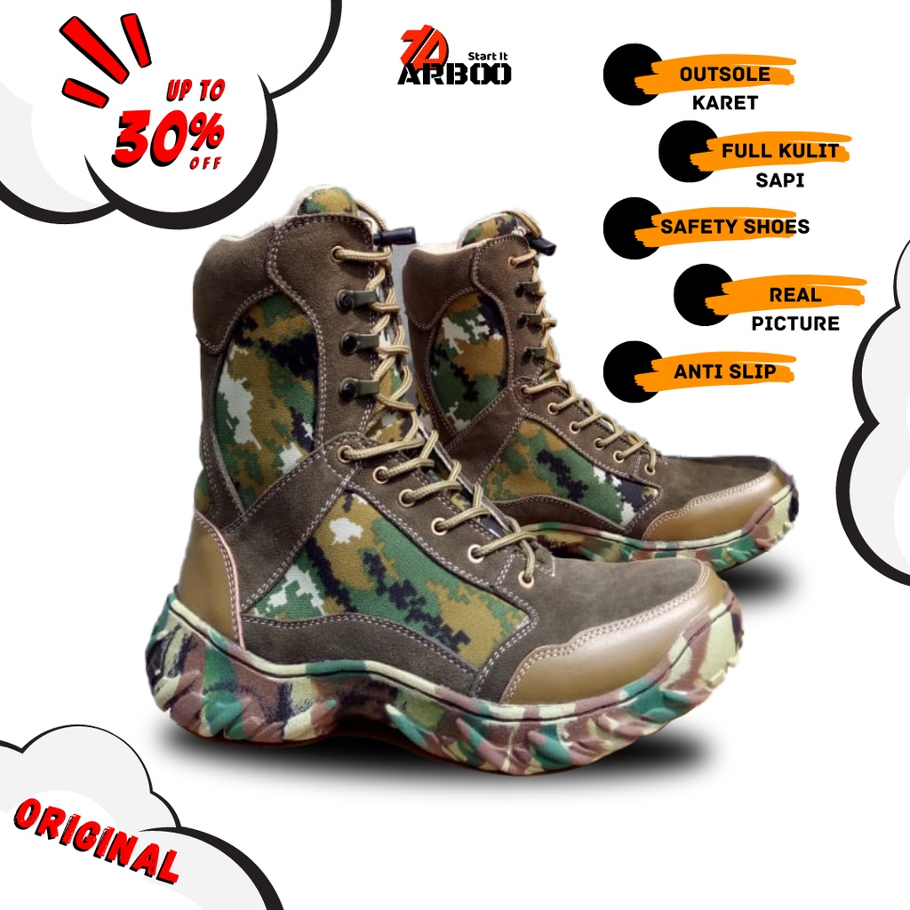 SEPATU PDL KULIT SEPATU PDL TNI SEPATU PDL LORENG KOSTRAD SEPATU PDL MILITARY AD