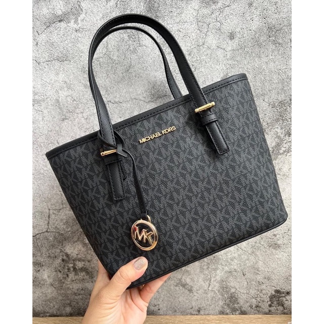 Mk Jet Set Crossbody Carryal Tote Sign Black