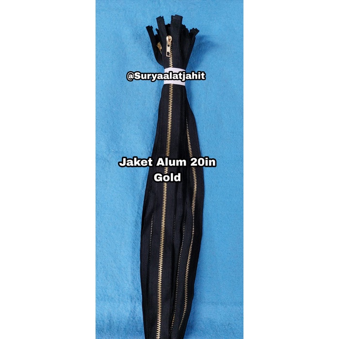 Resleting Jaket (50cm) Gigi Mas Alumunium =rp.33.750/1lusin