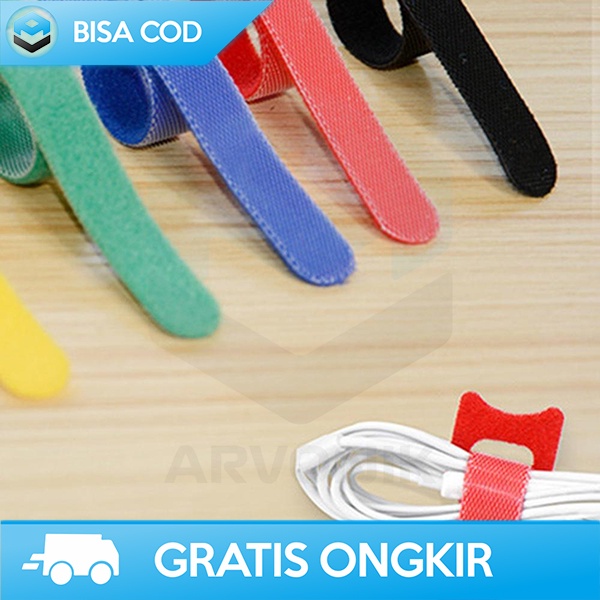 TALI VELCRO MULTICOLOR PENGIKAT KABEL CABLE ORGANIZER 50PCS 12x150MM