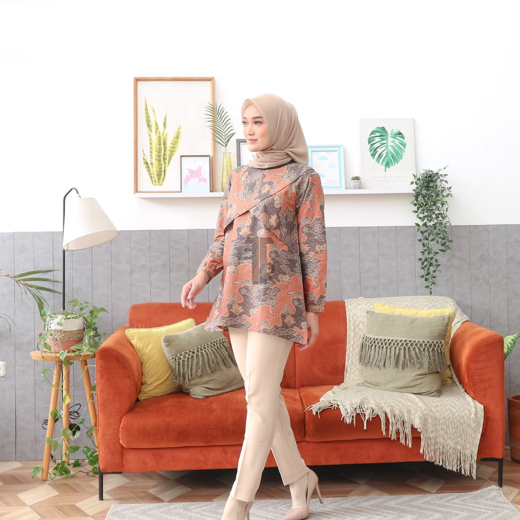 FITTINGROOM11 Blouse Batik - Asha Batik Orange